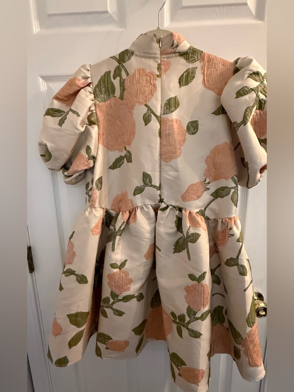 Sister Jane Cream Floral Puff Sleeve Bow Dress - Picture 2 of 4
